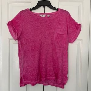 Vineyard Vines pink cuffed short sleeve t-shirt